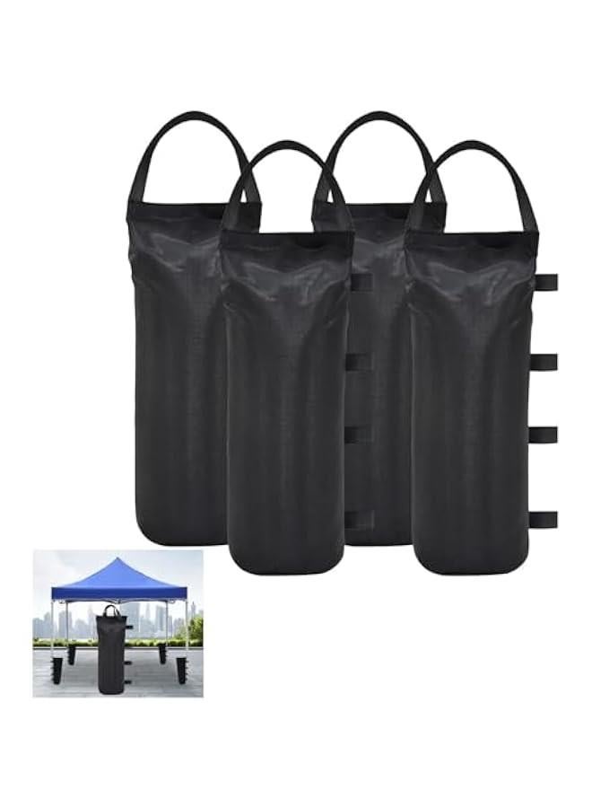 4 Pack Gazebo Sand Weights Capacity 112 LBS Pop up Canopy Weights Sand Bags for Outdoor Garden Patio Sun Shelter Canopy Patio Umbrella,Vendor Tent,Gazebo(Black)