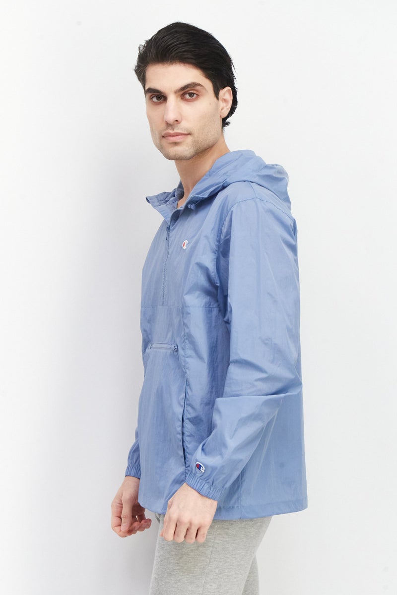 Men Sportswear Fit Embroidered Logo Jacket, Blue