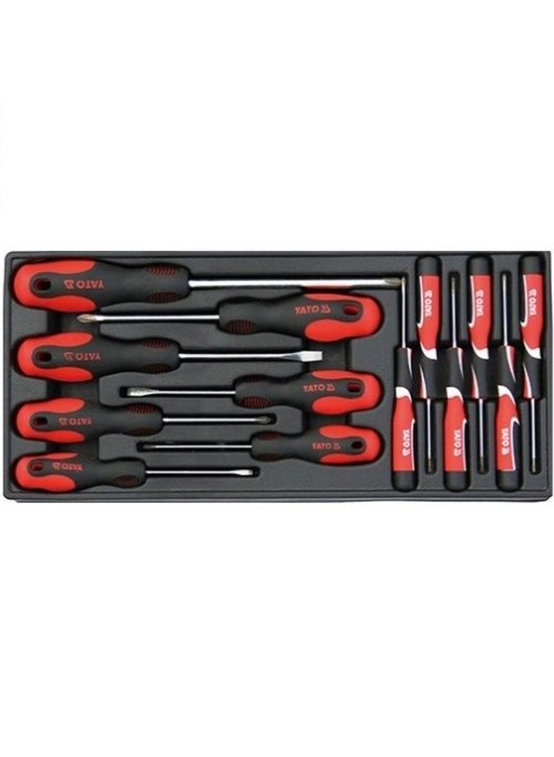 YATO Drawer Insert With Screwdrivers Set 13pcs YT-55448