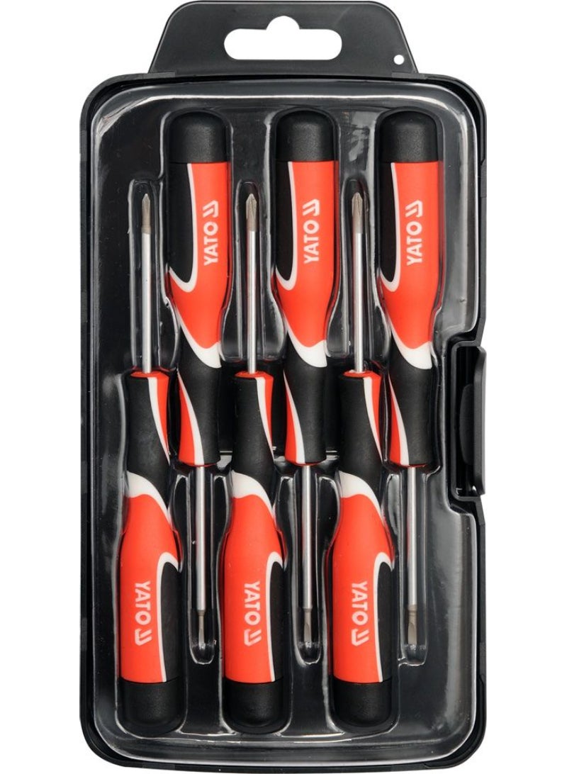 YATO Precision Screwdriver Set 6pcs (Flat+Cross) YT-25861