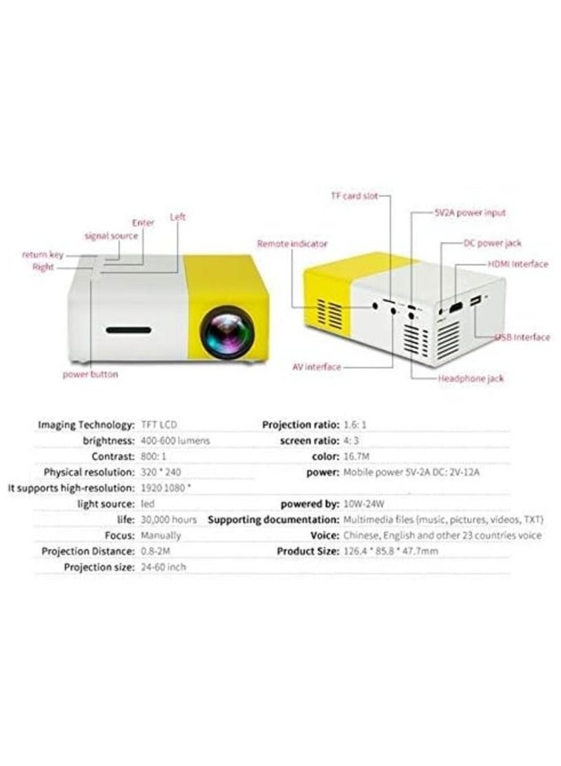 Borrego Mini Portable High Resolution LED Projector