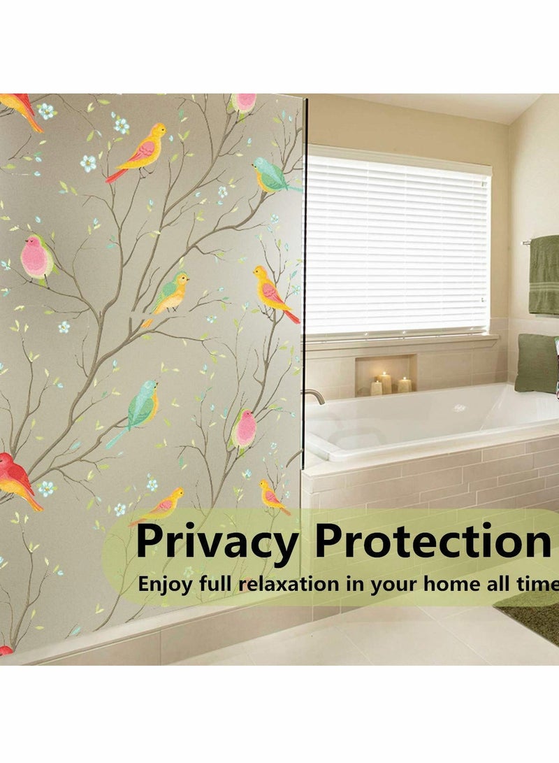 Privacy Window Films, Self Adhesive Frosted Opaque Glass Decorative Stickers