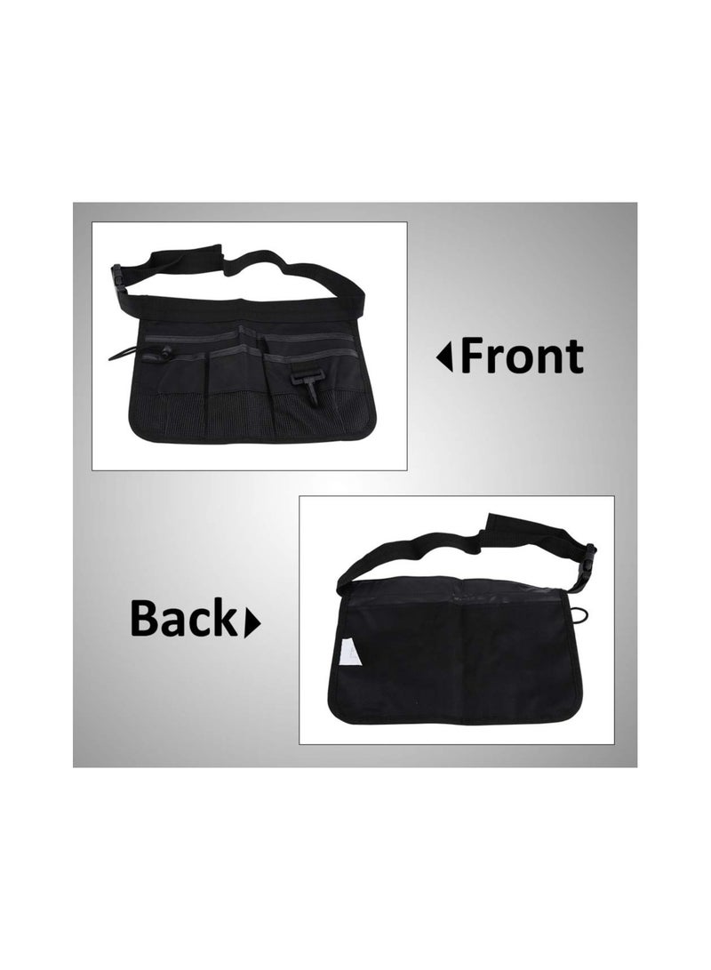 Tool Pockets, Multi Purpose Tool Bag Organizer, Multi Pockets Electrician Tool Pouch Bag, Multi Propose Waist Bag Thicken Belt, Oxford Materials, Waterproof, Multiple Storage Pockets(Black)