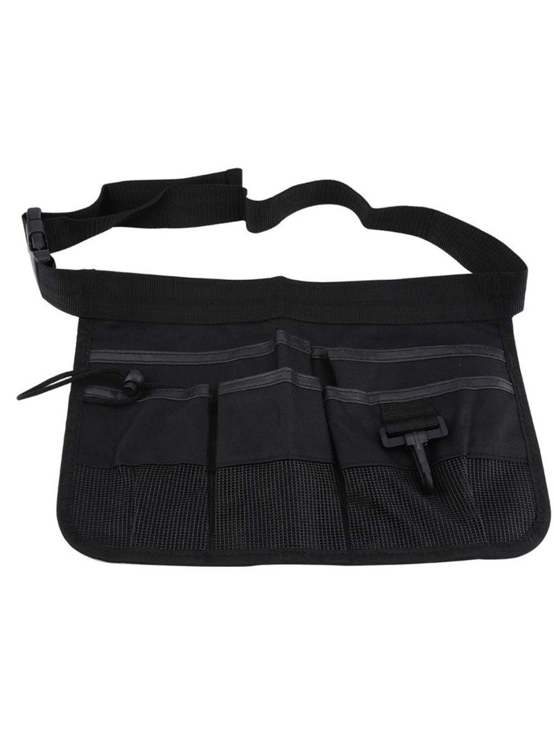 Tool Pockets, Multi Purpose Tool Bag Organizer, Multi Pockets Electrician Tool Pouch Bag, Multi Propose Waist Bag Thicken Belt, Oxford Materials, Waterproof, Multiple Storage Pockets(Black)