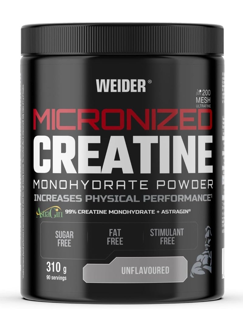 Weider, Creatine Monohydrate, Astragin, Unflavored, 310g, 90 Servings