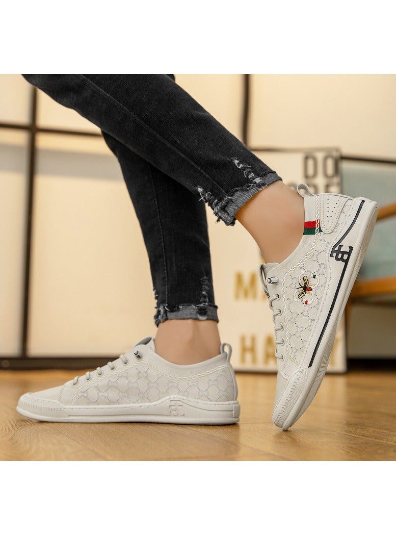 Men's Summer Casual Shoes Ice Breathable Soft Bottom Board Shoes Fashion Teenagers Students Street Dance Shoes Sneakers