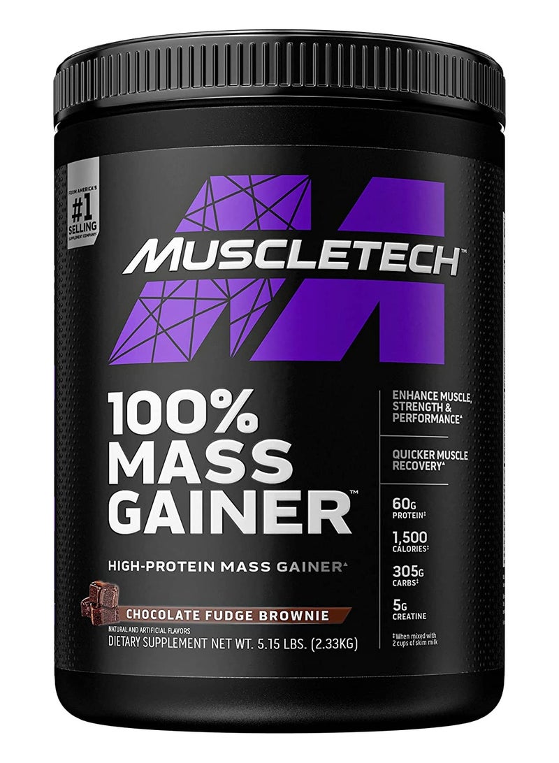 Mass Gainer | MuscleTech 100% Mass Gainer Protein Powder | Protein Powder for Muscle Gain | Whey Protein + Muscle Builder |Chocolate 5.15 Lb