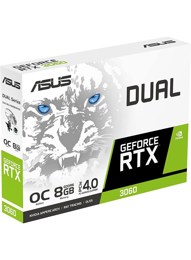 Dual GeForce RTX 3060 White OC Edition 8GB GDDR6 (PCIe 4.0, 8GB GDDR6, HDMI 2.1, DisplayPort 1.4a) White