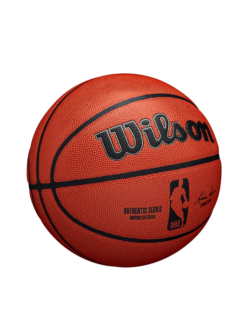 NBA Authentic Indoor Outdoor Basketball - Size 7 for +12 years old and Adults - Brown