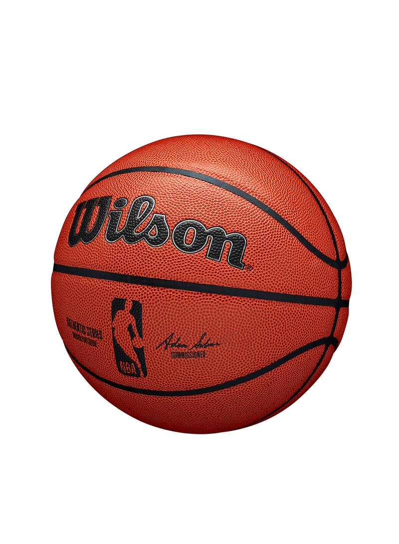 NBA Authentic Indoor Outdoor Basketball - Size 7 for +12 years old and Adults - Brown