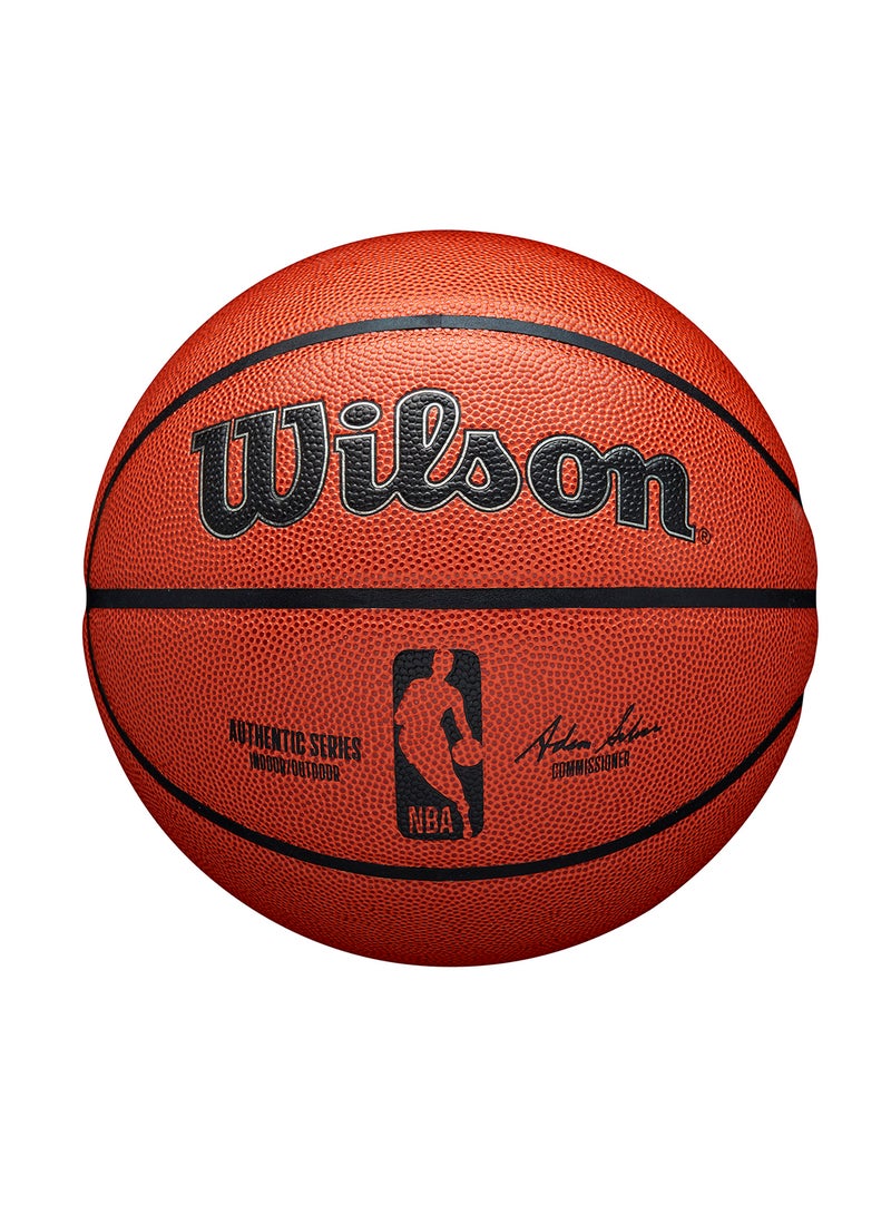 NBA Authentic Indoor Outdoor Basketball - Size 7 for +12 years old and Adults - Brown