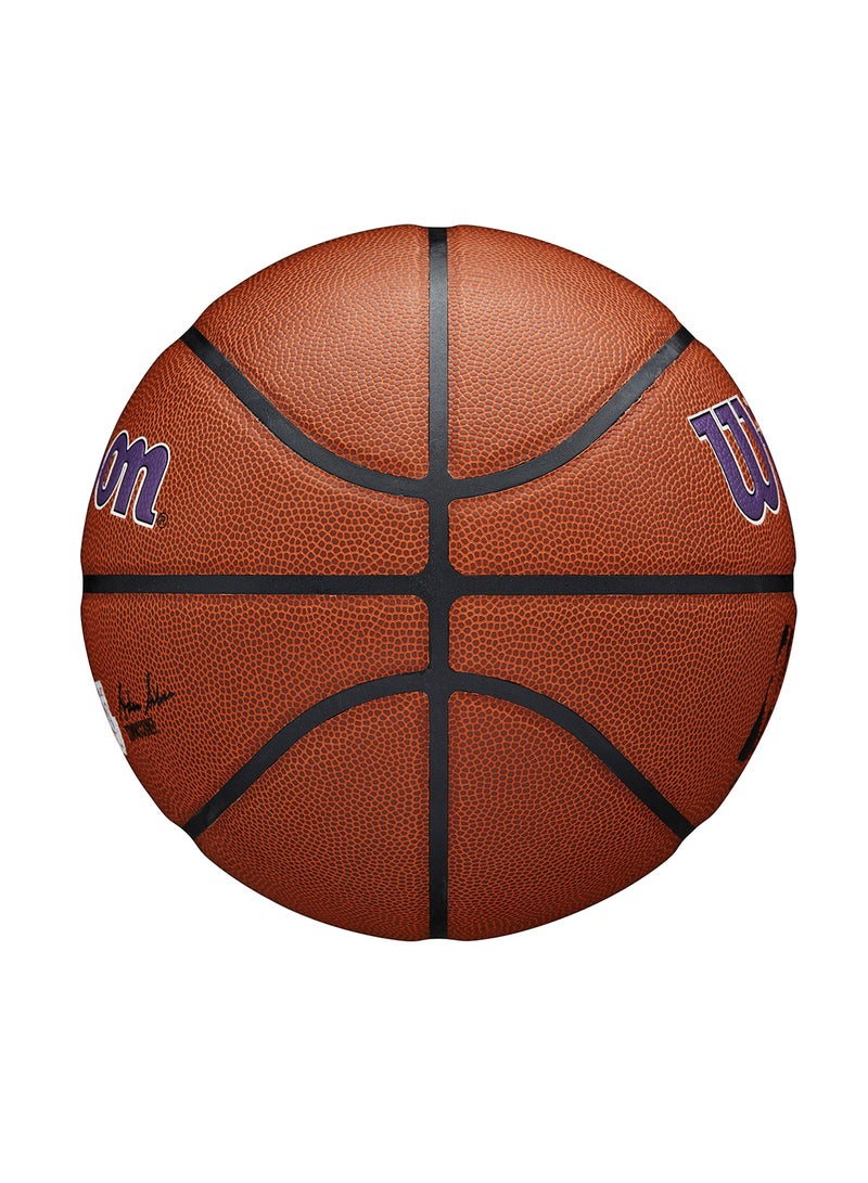 NBA Team Alliance Basketball Los Angeles Lackers - Size 7 for +12 years old and Adults - Brown/ Purple