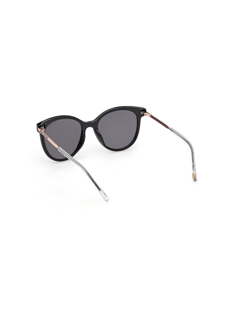 Girls Round Shape  Sunglasses SE0002401D52 Lens Size: 52 Millimeter - Shiny Black