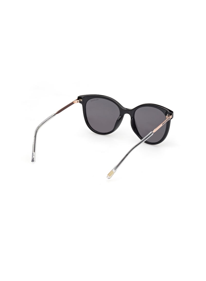 Girls Round Shape  Sunglasses SE0002401D52 Lens Size: 52 Millimeter - Shiny Black