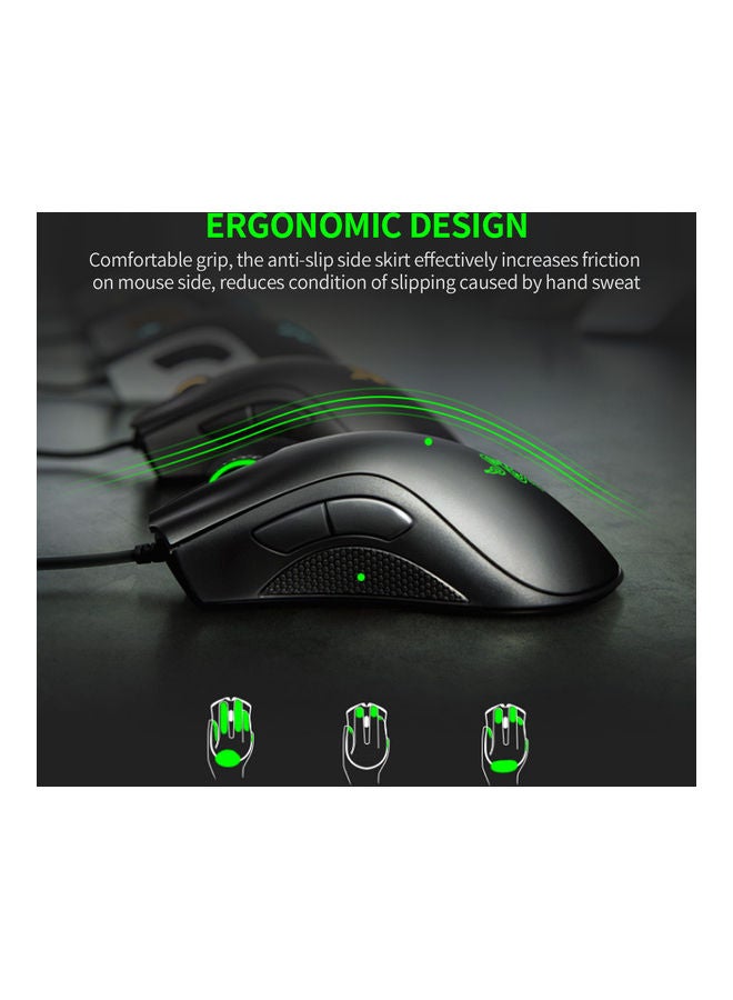 Razer DeathAdder Essential Wired Gaming Mouse Ergonomic Mice with 6400DPI Optical Sensor 5 Programmable Buttons Black (2021 Version) Black
