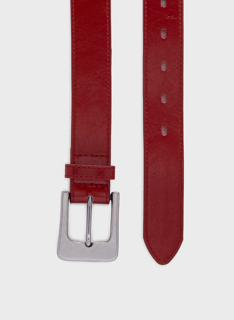 Buckle Metallic Belt