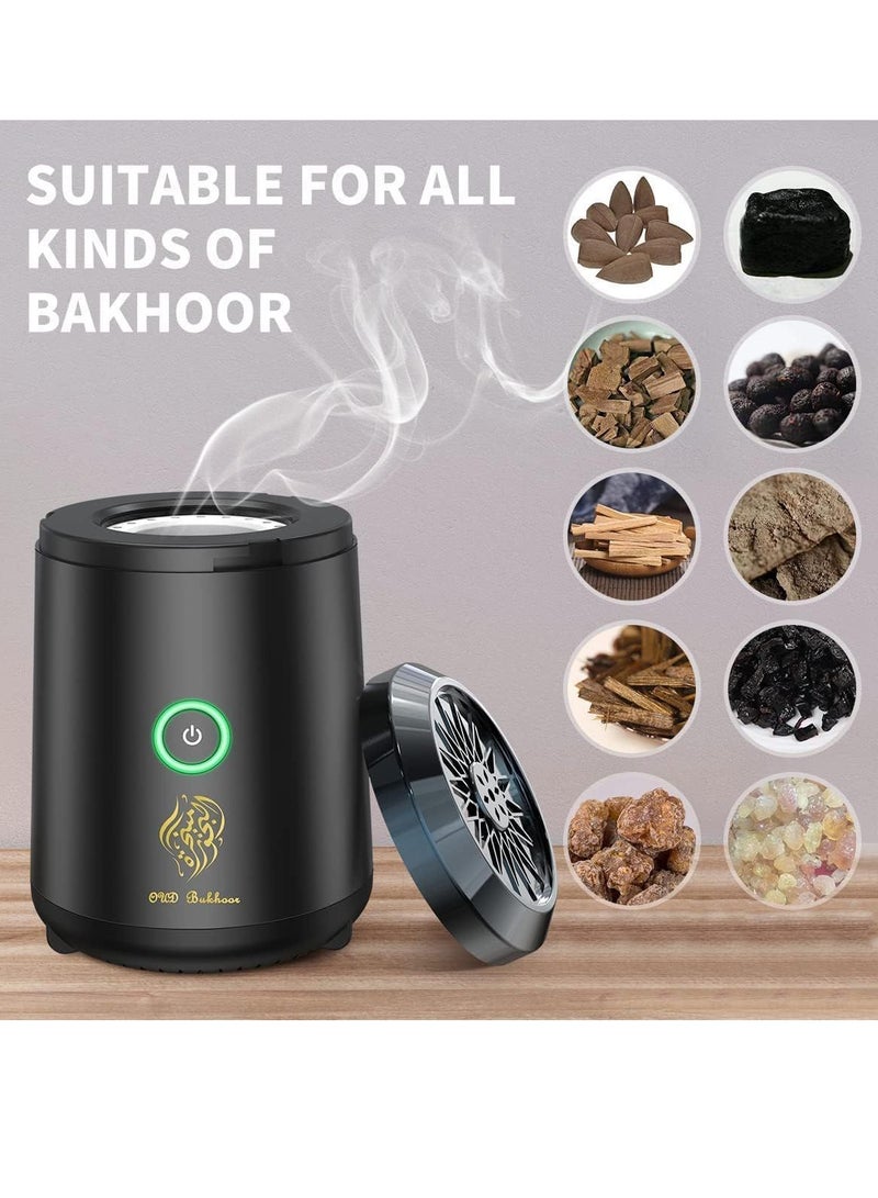 Oud Bukhoor BK18 Electric Spice Diffuser Portable USB Powered Incense Burner for Home Car and Travel