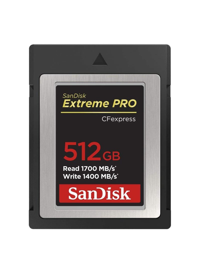 Extreme PRO CFexpress Type B Card – 1700MB/s Read Speed, 1400MB/s Write Speed - 512 GB