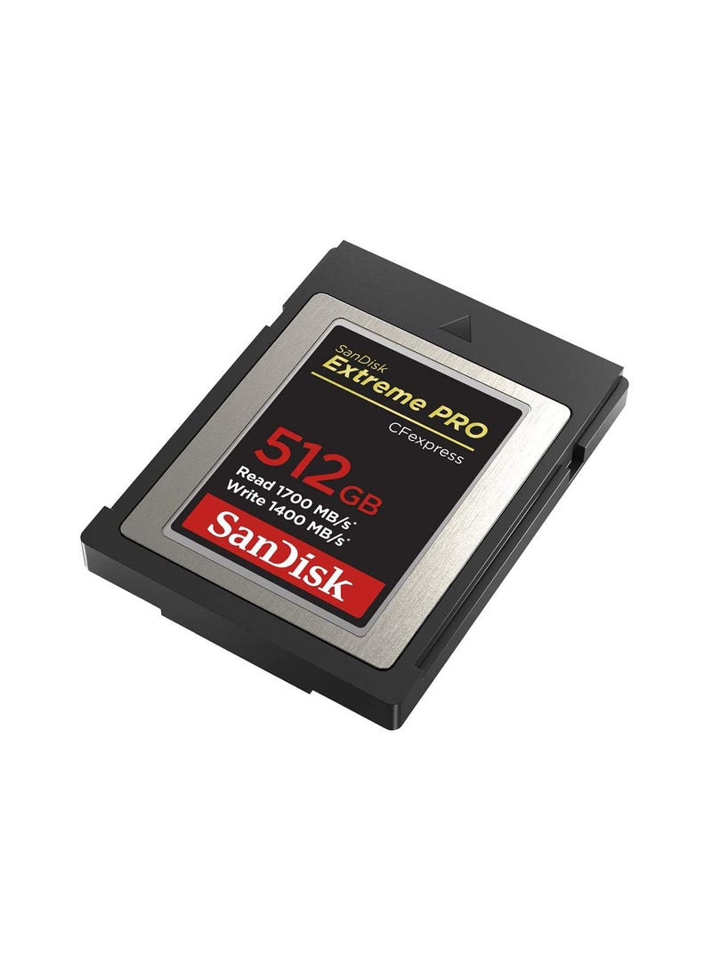 Extreme PRO CFexpress Type B Card – 1700MB/s Read Speed, 1400MB/s Write Speed - 512 GB