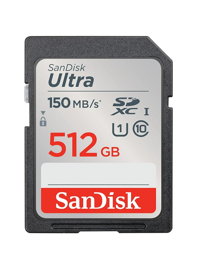 Ultra SDXC UHS-I Memory Card - Up to 150MB/s, C10, U1, Full HD, SD Card - SDSDUNC-512G-GN6IN | 512 GB