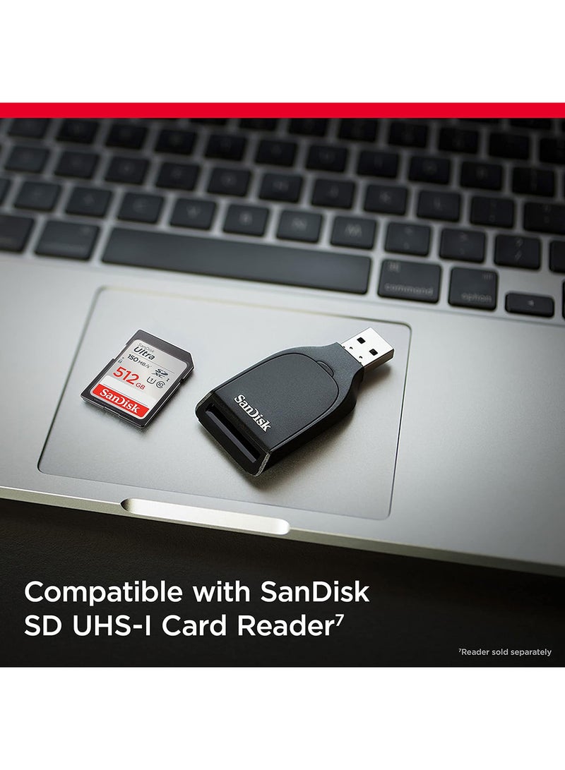 Ultra SDXC UHS-I Memory Card - Up to 150MB/s, C10, U1, Full HD, SD Card - SDSDUNC-512G-GN6IN | 512 GB