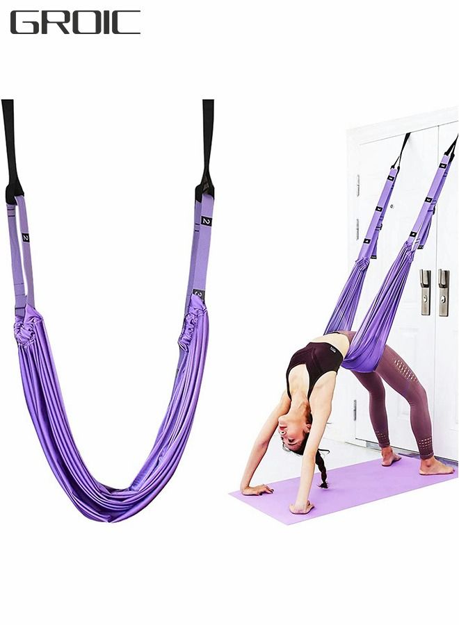 Low Back Leg Stretch Belt, Leg Stretch Belt Auxiliary Trainer, Aerial Yoga Hammock, Yoga Fitness Belt, Back Bending Split Reversal Belt, Fitness, Dance, Gymnastics Training Accessories