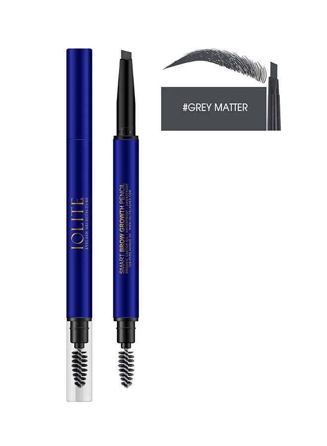 Smart Eyebrow Pencil With Mascara Brush, Grey Matter