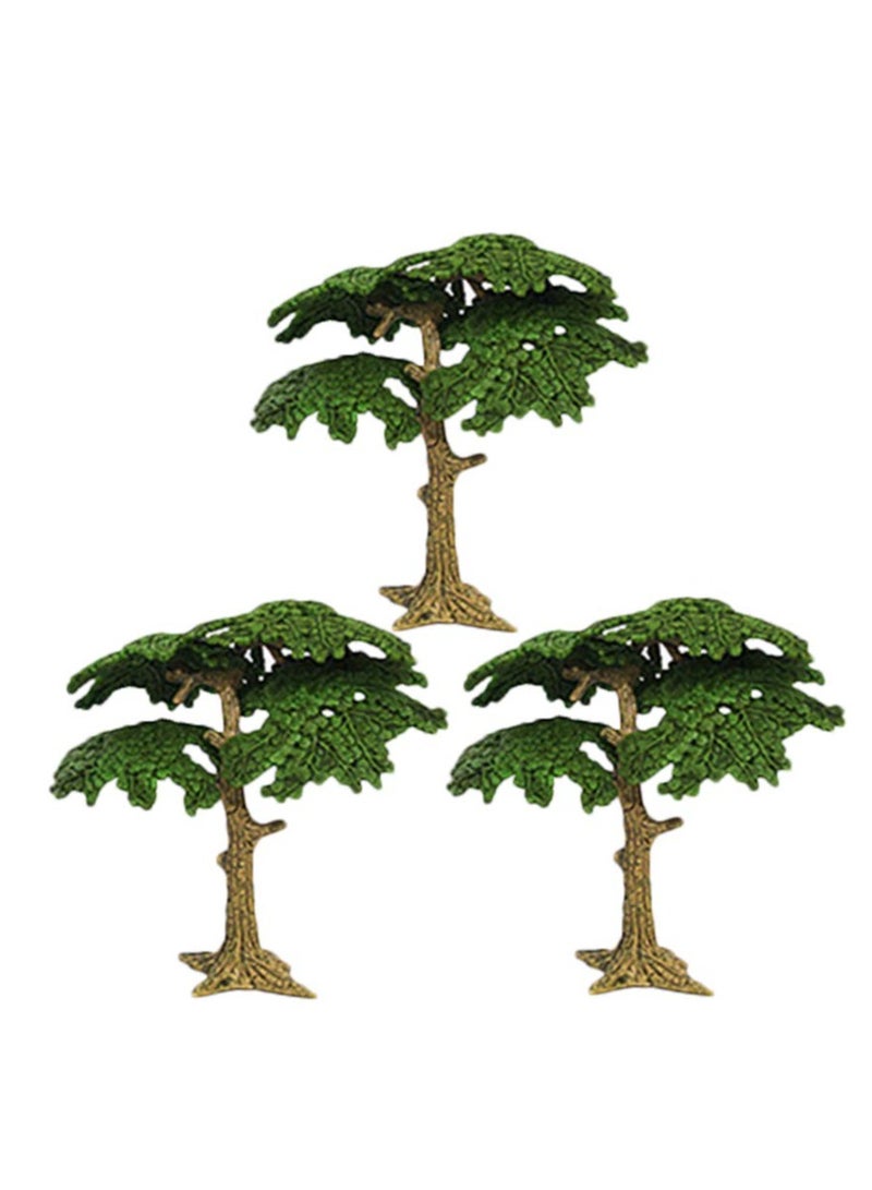 Tree Model Artificial Fake Mini Miniature Trees Train Railways Landscape Scenery Decoration Mini Pine Tree Cypress Model for DIY Scenery Craft (3pcs)