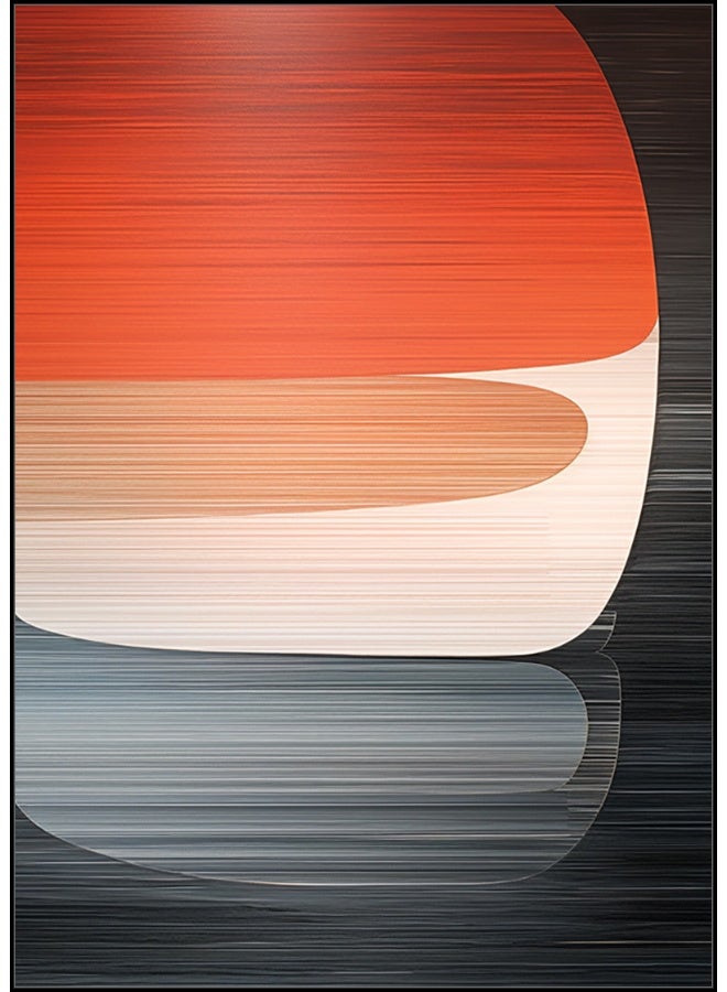 Sunset Reverie A Trio Of Abstract Orange Prints Alloy Matt -Black Frame Wall Art (Copy)