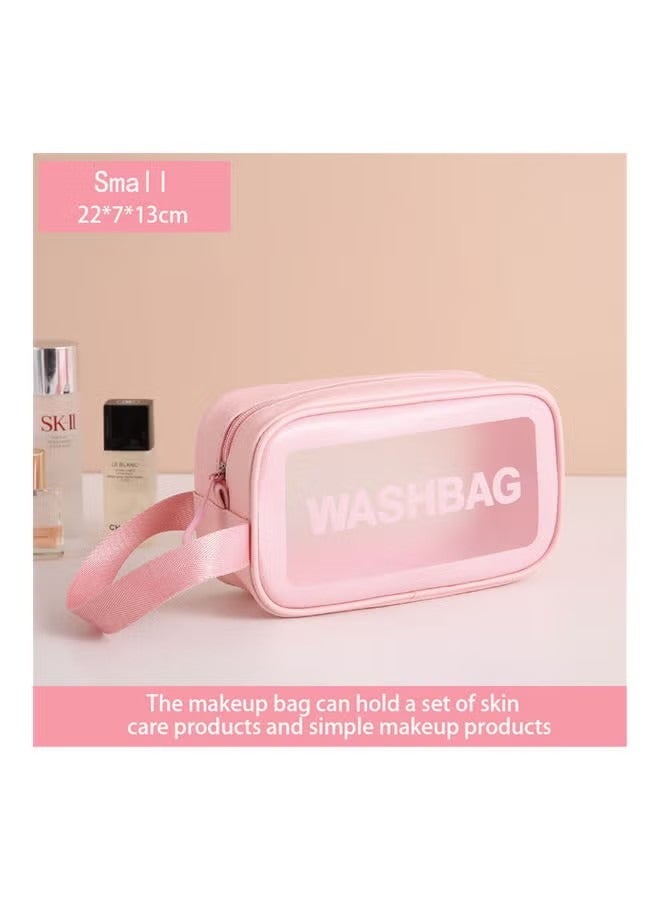 6-Piece  set Transparent Cosmetic Bag Pink