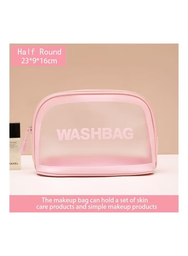 6-Piece  set Transparent Cosmetic Bag Pink