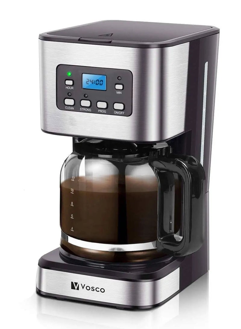 Coffee Maker – Programmable 12-Cup Capacity with 1.5L Thermal Carafe, 950W Power, Auto Shut-Off, and Energy Saving Features for the Perfect Fresh Brew Every Time!