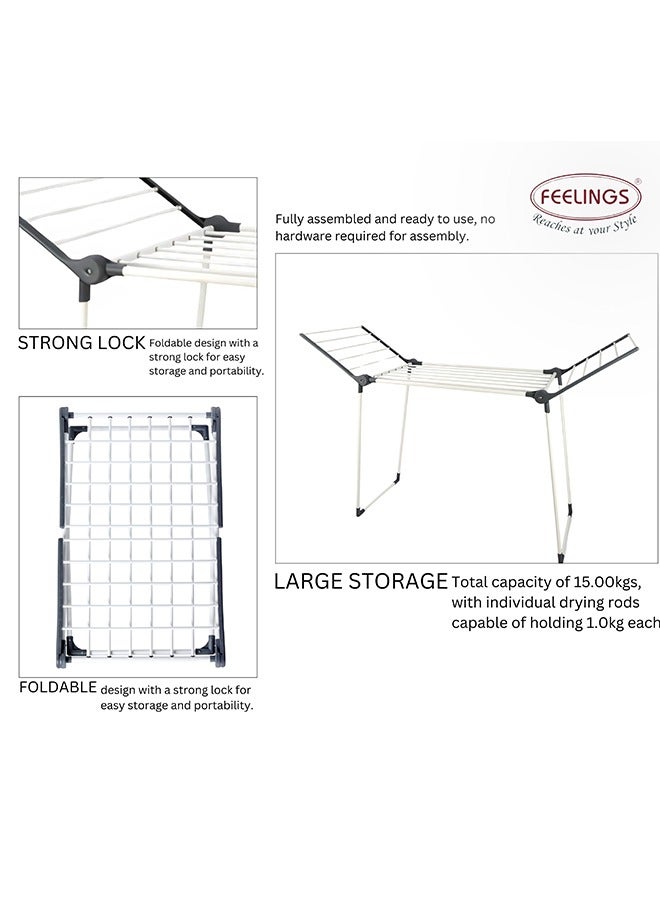 Feelings - Cloth Dryer Stand Butterfly, Open  Size: 170x64x108Cm
