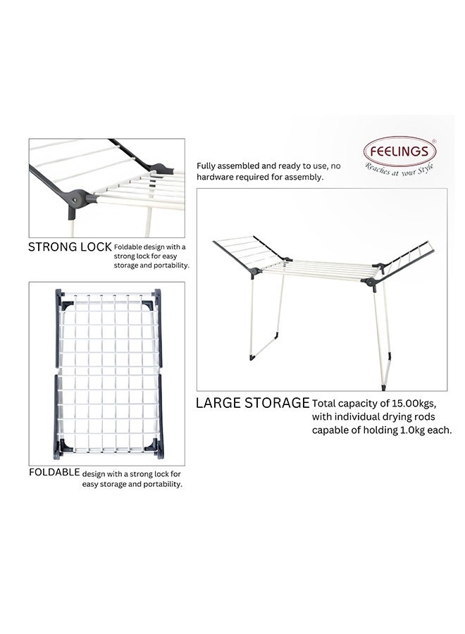 Feelings - Cloth Dryer Stand Butterfly, Open  Size: 170x64x108Cm