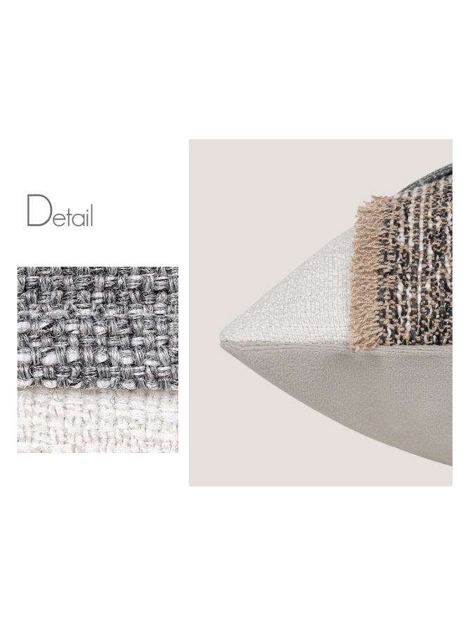 Overlapping Banded Cushion Cover