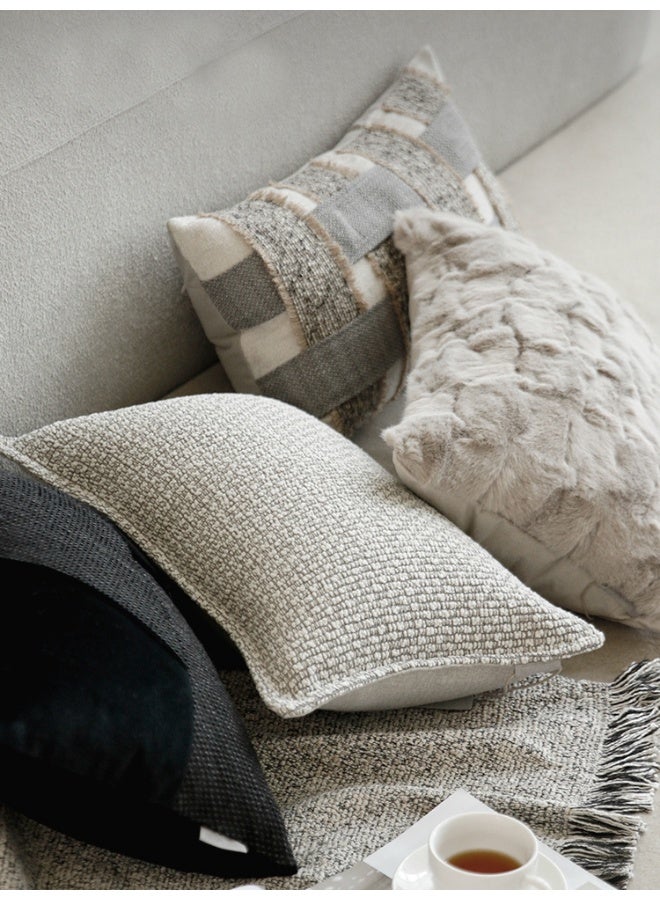 Overlapping Banded Cushion Cover