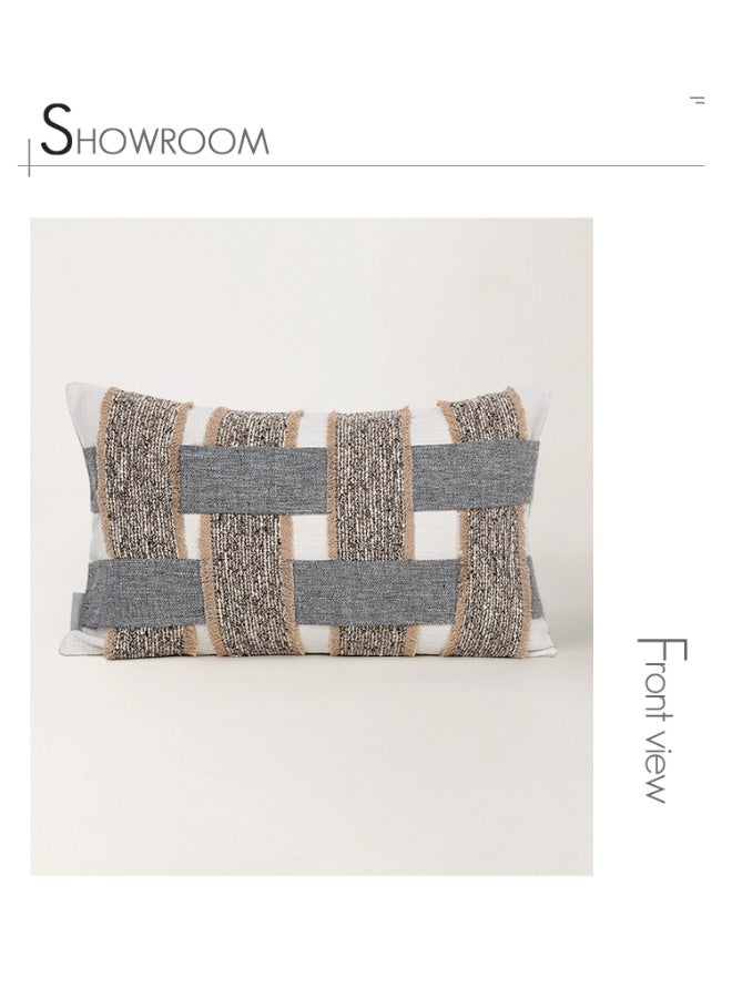 Overlapping Banded Cushion Cover