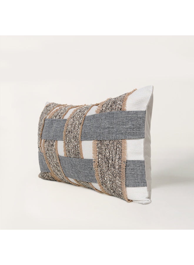 Overlapping Banded Cushion Cover
