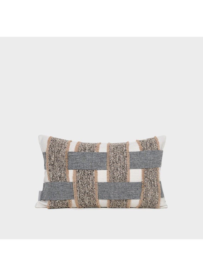 Overlapping Banded Cushion Cover
