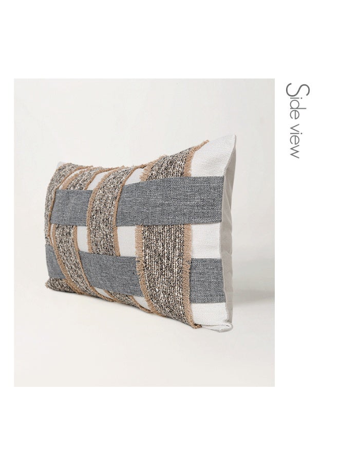 Overlapping Banded Cushion Cover