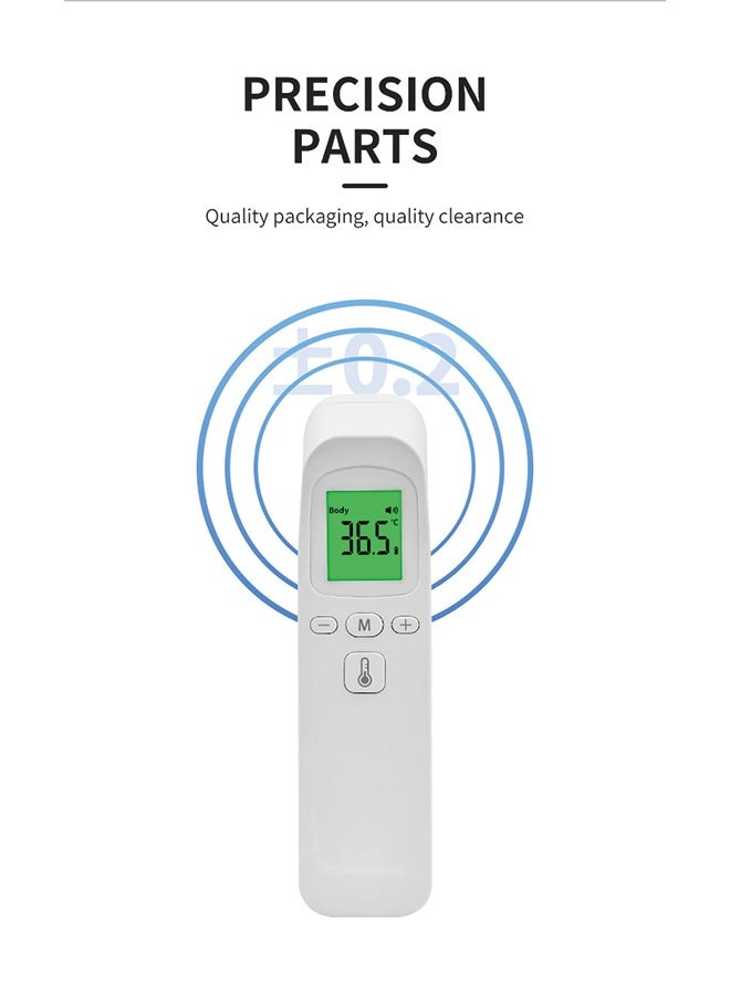 HG02 FDA Approved Forehead Thermometer for Home Use,  Rapid Measurement, Data Memory, Tricolor Backlight, Dual Mode Conversion (°C/°F), Automatic Shutdown, and High Temperature Alarm，Batteries not included