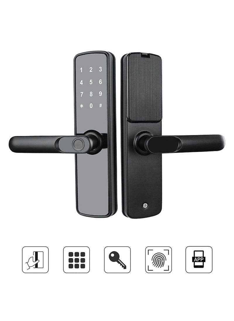 Multifunctional Electronic Fingerprint Door Lock for Home Bedroom, Fingerprint, Password, Card and Key Unlocking