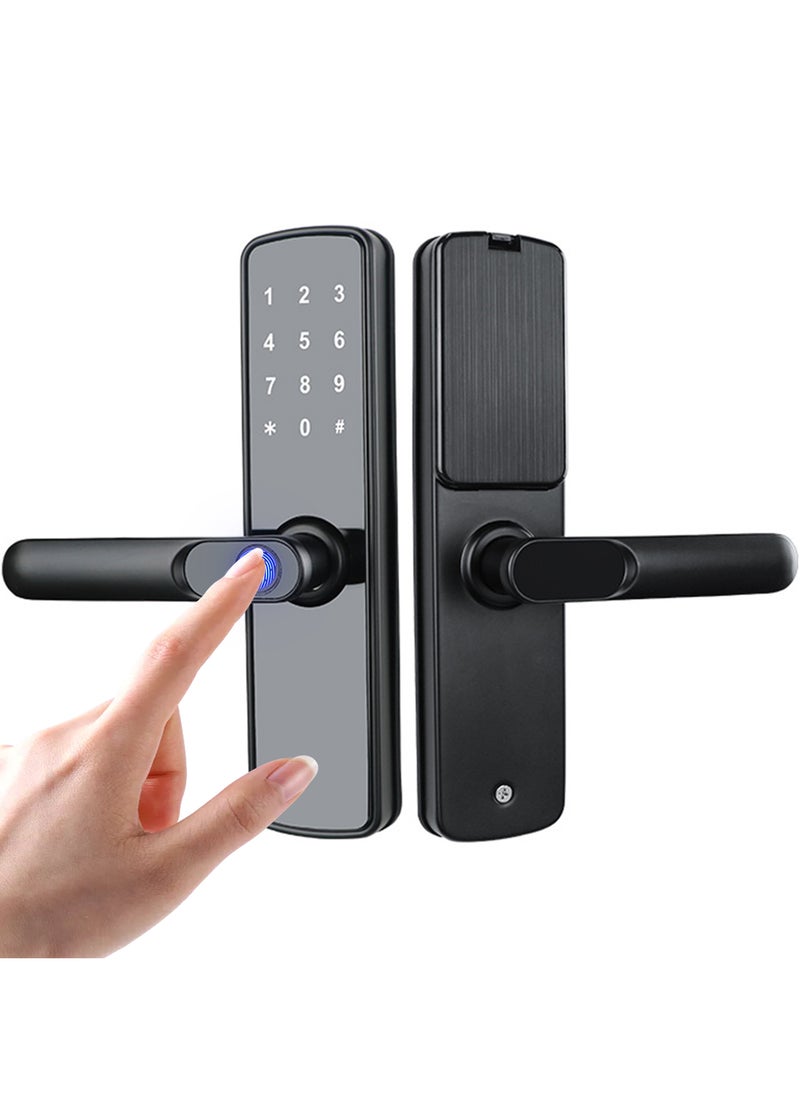 Multifunctional Electronic Fingerprint Door Lock for Home Bedroom, Fingerprint, Password, Card and Key Unlocking