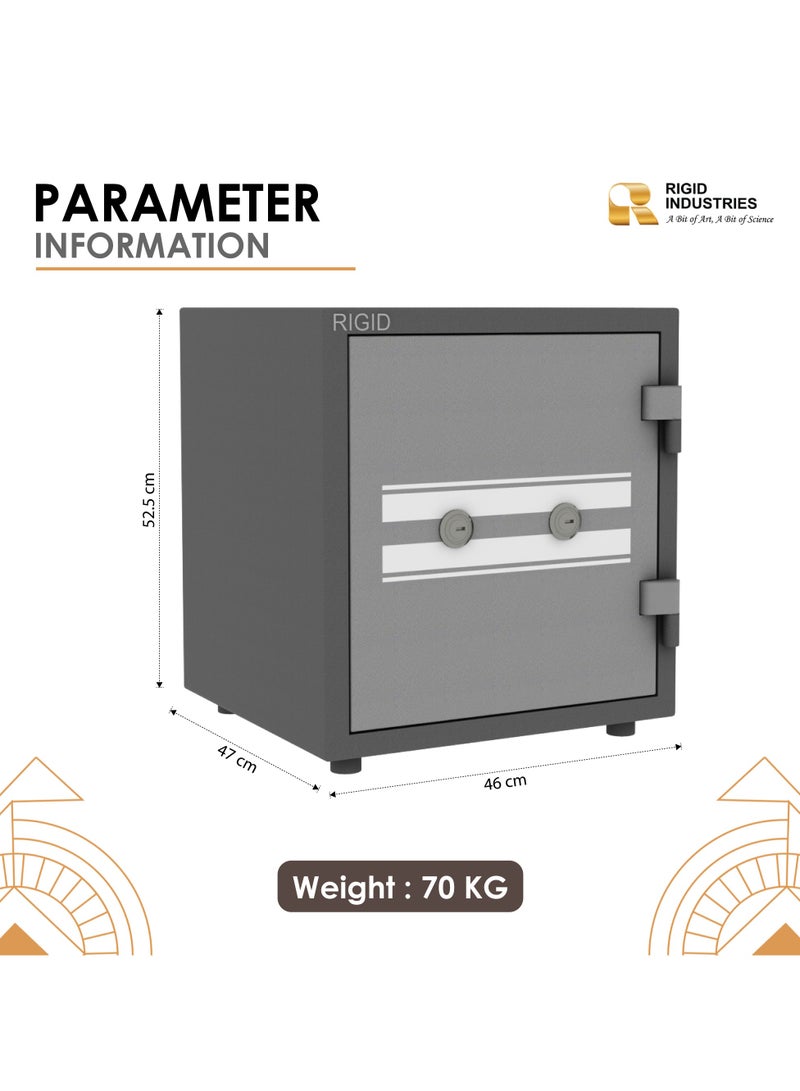 Fire Resistant Steel Safe with Dual Key Lock, 70Kg