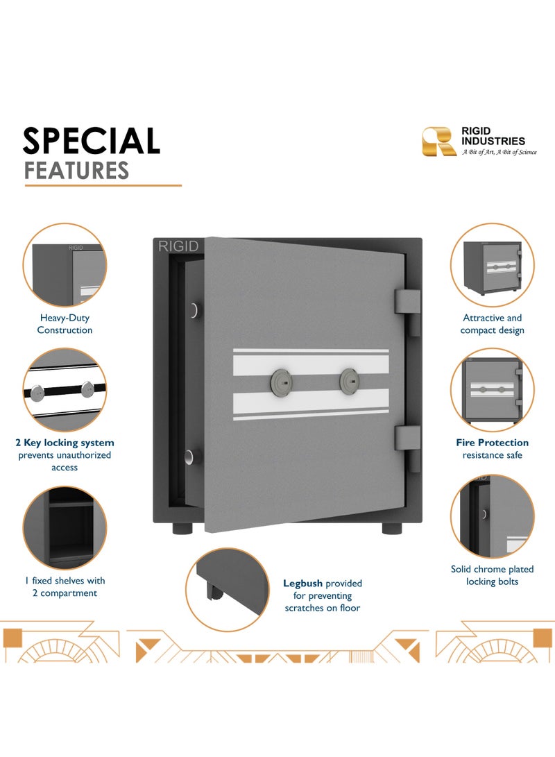 Fire Resistant Steel Safe with Dual Key Lock, 70Kg