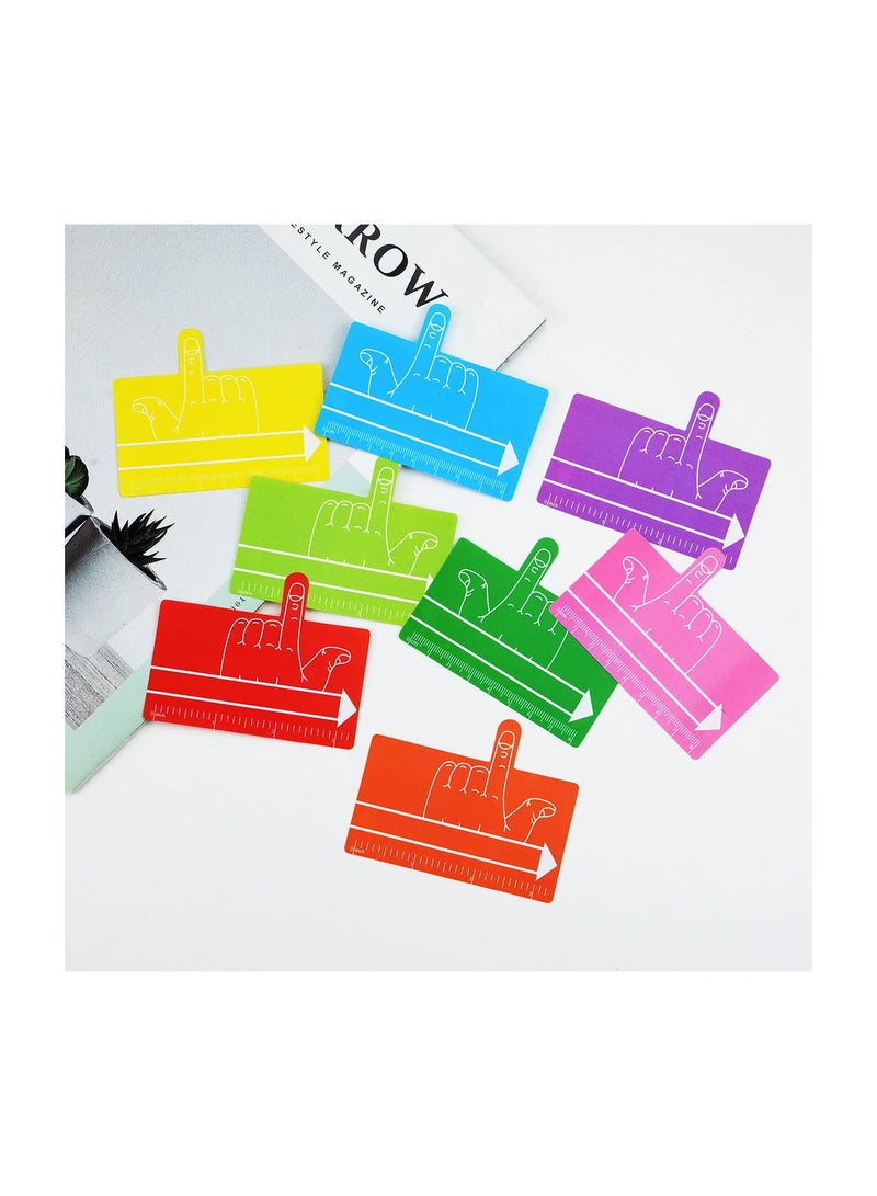 Kids Finger Spacers with Guided Reading Strips, One Finger Spacer Colorful Writing Sheets Reading Aid, Handwriting Tool Writing Spacers for Kids, Home School Classroom Supplies, in 8 Colors(24Pcs)