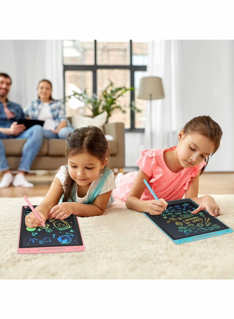 LCD Writing Tablet, Doodle Scribbler Pad 8.5 inch Colorful Screen Drawing Board Learning Gift for Kids, Educational Toys for 3-6 Years Old Boys and Girls（2 Pack ）