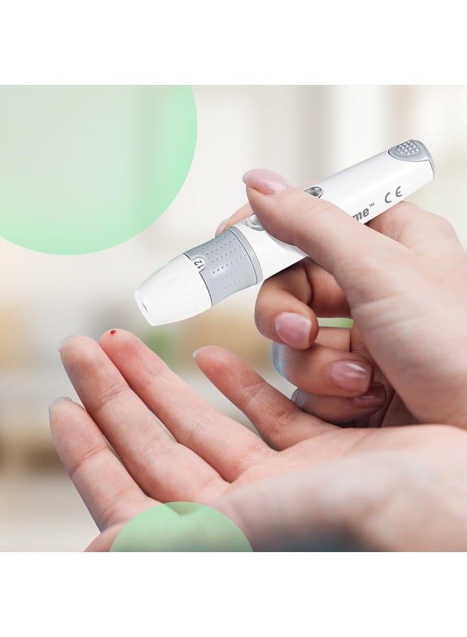Lancing Device, with 12 Adjustable Depth Settings, Lancing Device for Diabetes Testing with Push Button Ejector,Minimizing Pain and Discomfort in Blood Glucose Testing - Lancet Device