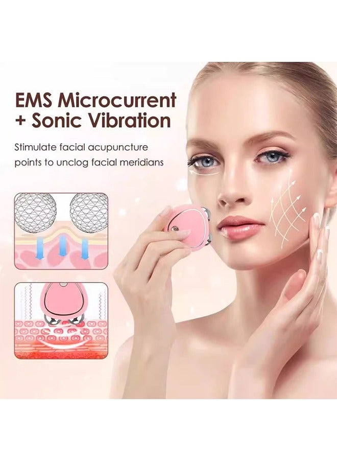 Mini Microcurrent Facial Device with Sonic Vibration, Face Sculpting Tool, Instant Face Lift Firm and Contour Reduce, Double Chin Lift, Increases Absorption of Facial Skin Care Products