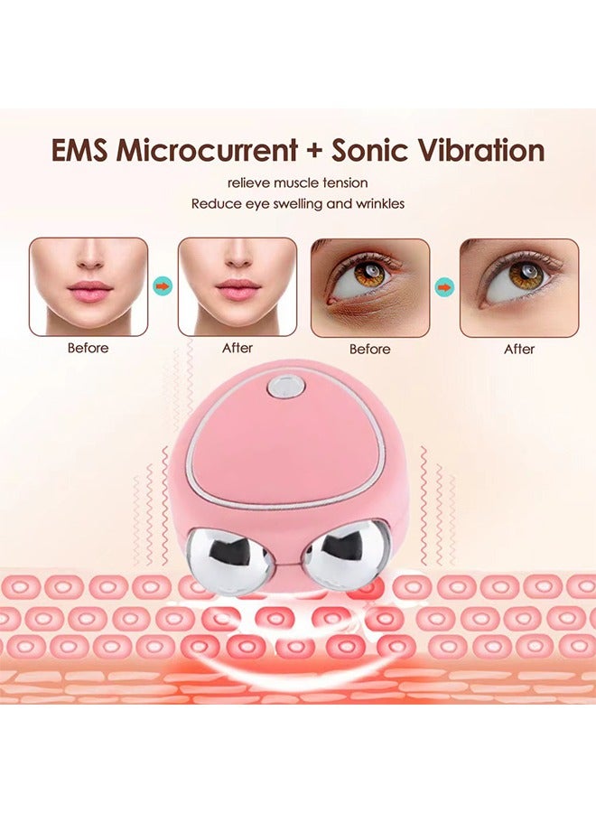 Mini Microcurrent Facial Device with Sonic Vibration, Face Sculpting Tool, Instant Face Lift Firm and Contour Reduce, Double Chin Lift, Increases Absorption of Facial Skin Care Products